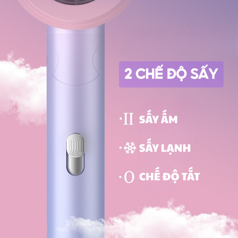 Máy Sấy Tóc HOKU Gấp Gọn, Tạo Kiểu, Công Suất 1500W, Sấy Nhanh, 2 Chế Độ - MST02