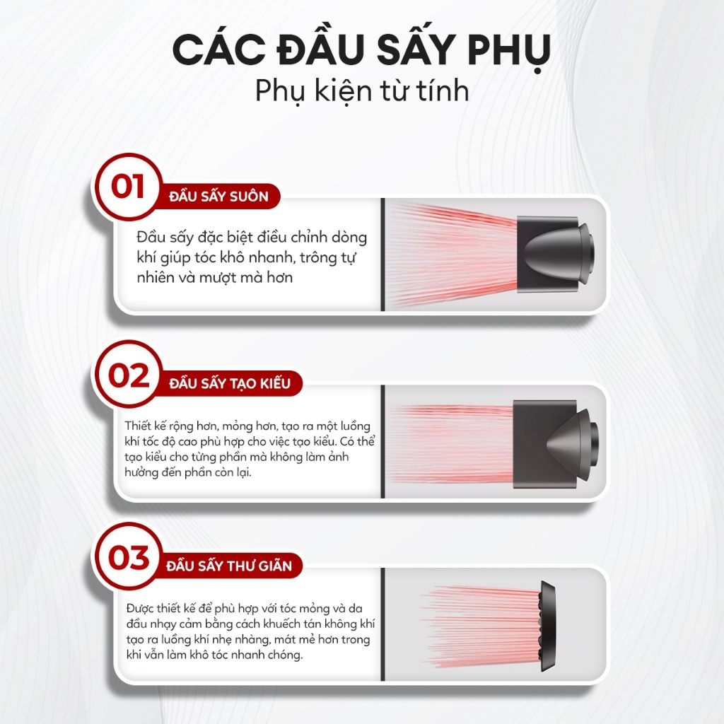 Máy Sấy Tóc Tạo Kiểu HOKU Ion Âm, Sấy Nhanh, Mượt Tóc, Không Hư Tổn, Sấy 2 Chiều 2500W - MST08