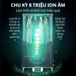Tủ Sấy Quần Áo HOKU 360 Độ, 1.7M, Gấp Gọn 2 Tầng, Bánh Xe Di Chuyển, Tia UV Khử Khuẩn 99.9% SQA03