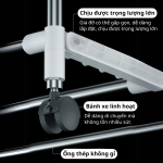 Tủ Sấy Quần Áo HOKU 360 Độ, 1.7M, Gấp Gọn 2 Tầng, Bánh Xe Di Chuyển, Tia UV Khử Khuẩn 99.9% SQA03