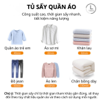 Tủ Sấy Quần Áo HOKU 360 Độ, 1.7M, Gấp Gọn 2 Tầng, Bánh Xe Di Chuyển, Tia UV Khử Khuẩn 99.9% SQA03