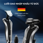Máy Cạo Râu Mini HOKU Đa Năng 3 Lưỡi Kép, Màn Hình LED, Sạc Nhanh 2 Giờ, Chống Thấm Nước - MCR01