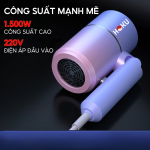 Máy Sấy Tóc HOKU Gấp Gọn, Tạo Kiểu, Công Suất 1500W, Sấy Nhanh, 2 Chế Độ - MST02