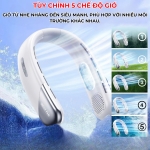 Quạt Đeo Cổ Làm Mát 360 Độ HOKU, 5 Mức Độ Gió, Pin 2400mAh, Sạc Điện, Nhỏ Gọn, Tiện Lợi - QDC05