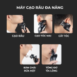 Máy Cạo Râu Mini HOKU Đa Năng 3 Lưỡi Kép, Màn Hình LED, Sạc Nhanh 2 Giờ, Chống Thấm Nước - MCR01