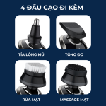 Máy Cạo Râu Mini HOKU Đa Năng 3 Lưỡi Kép, Màn Hình LED, Sạc Nhanh 2 Giờ, Chống Thấm Nước - MCR01