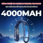 Quạt Đeo Cổ Làm Mát 360 Độ HOKU, 5 Mức Độ Gió, Pin 2400mAh, Sạc Điện, Nhỏ Gọn, Tiện Lợi - QDC05